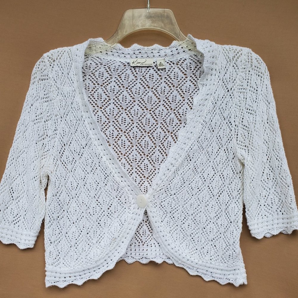 White Lace Short Sweater